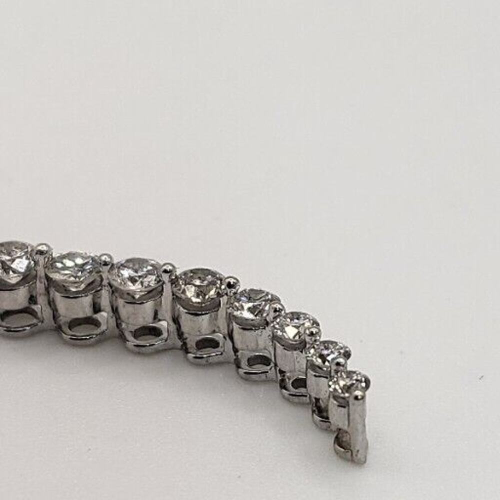14k White Gold Diamond Tears Shape Pendant 12 Round Diamonds 1 1/2 Ct Necklace View 5
